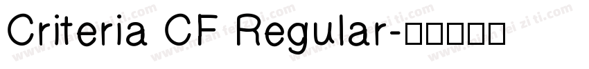 Criteria CF Regular字体转换